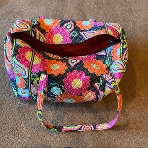 Vera Bradley Large Duffle Bag Ziggy Zinnia Fall 2014 Gently Used Washable Cute